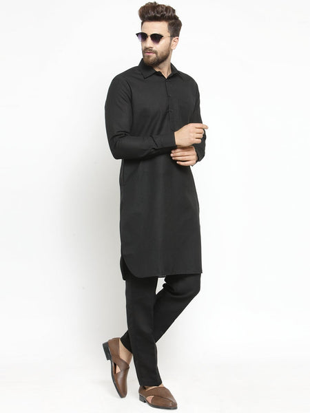 Designer Linen Pathani Kurta Pajama Set