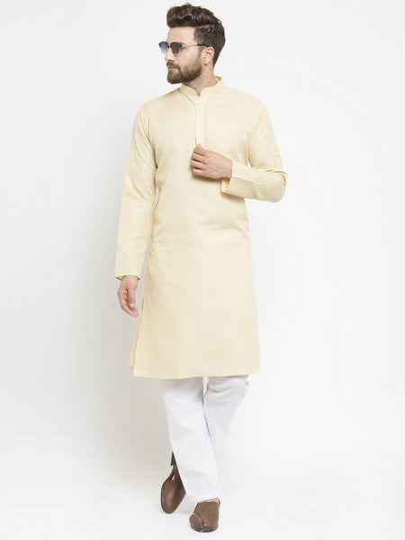 Designer Full Sleeve Linen Kurta Pajama Set