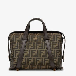 Boston 365 Brown FF jacquard Fabric Bag