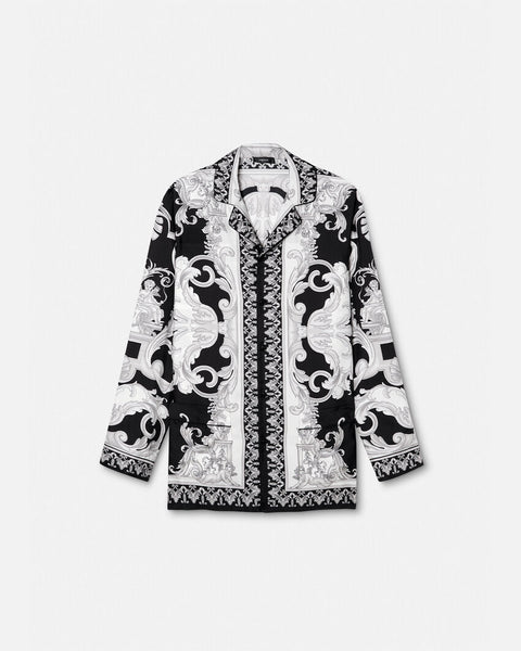 Branded  New Collection Silver Baroque Shirt