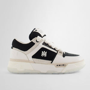 Premium Men's White & Black Low Top Sneakers