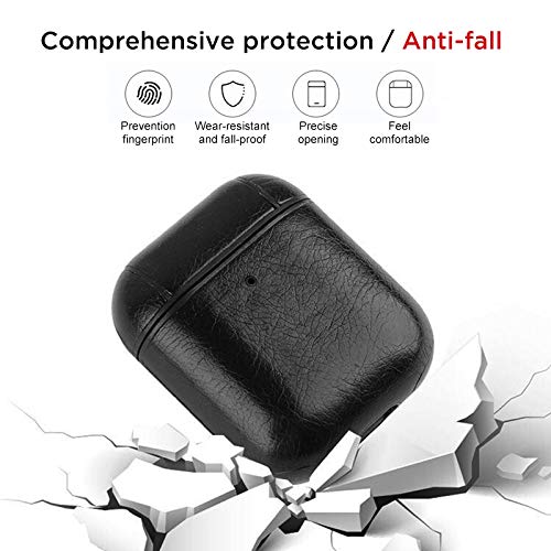 Luxury at Less Leather Finish Matte Shockproof Protector Case Compatible with Airpods 1 Earphone Casecover