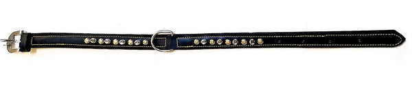 Leather Spike Stud Puppy Collar Black