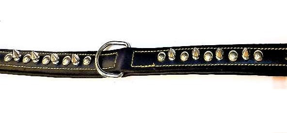 Leather Spike Stud Puppy Collar Black