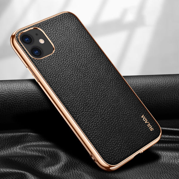 Premium Leather Streamer Plating Case for iPhone & Samsung