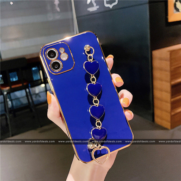 Love Heart Wrist Chain Silicone case for Oppo, Vivo & Realme