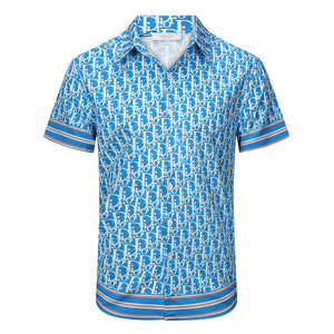 Luxurious Logo  Oblique Short-Sleeved Hawaii Shirt