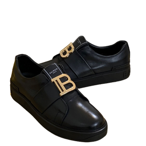 Black  B-Court Leather Sneakers