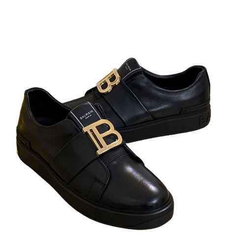 Black  B-Court Leather Sneakers