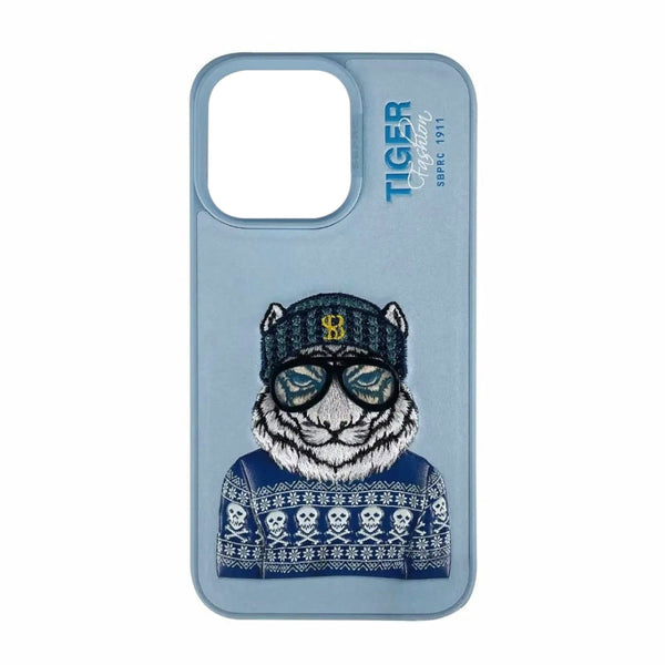 Santa Barbara Polo Club Fashion Tiger Leather Case for iPhone 14 Series