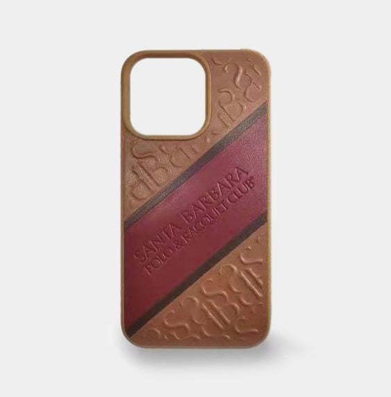 Santa Barbara Polo & Racquet Club Back Case Cover for Apple iPhone - Brown