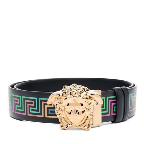 Medusa Greca Neon Print Belt