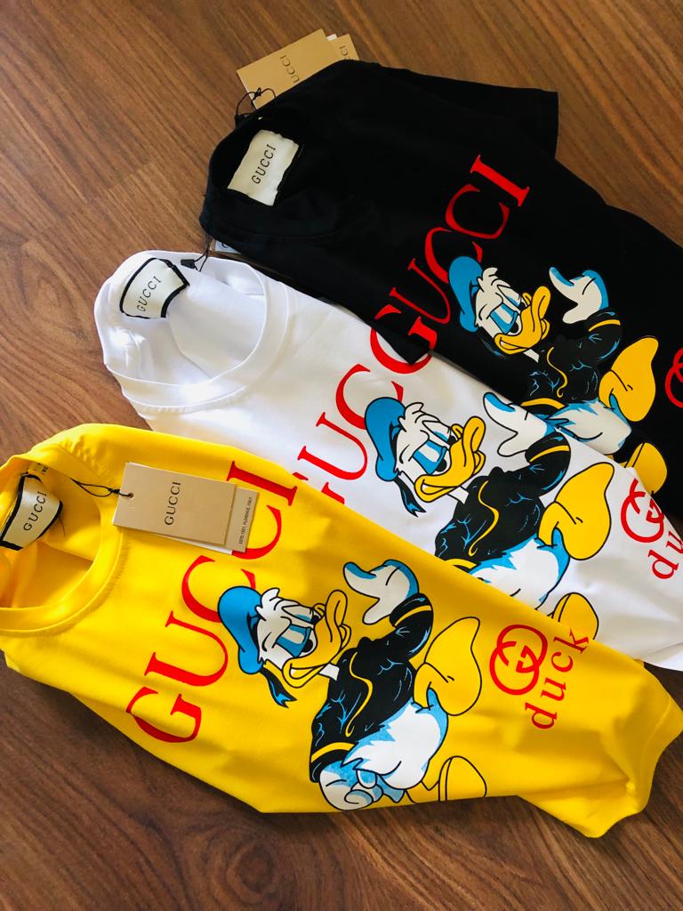 Printed Donald Duck  With Brand  Signature Kids T-shirt