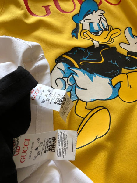 Printed Donald Duck  With Brand  Signature Kids T-shirt