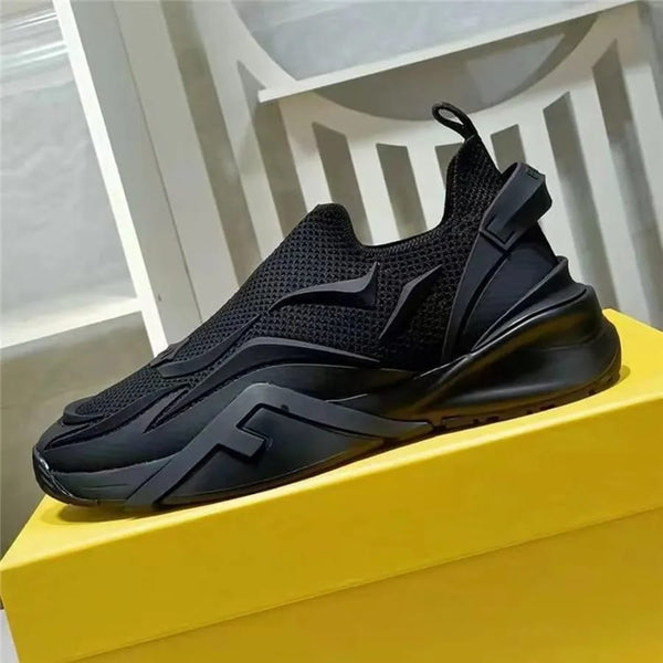 Black Mesh Running Sneakers