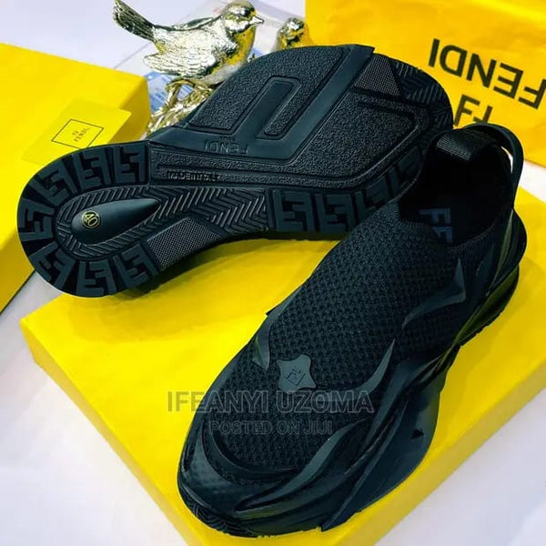 Black Mesh Running Sneakers