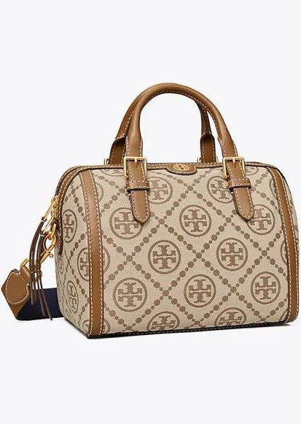 T Monogram Jacquard Barrel Petite Bag