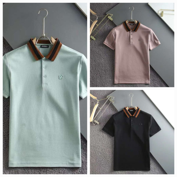 Elegant and  Stylish  Logo Embroidered Regular Fit  T-shirt