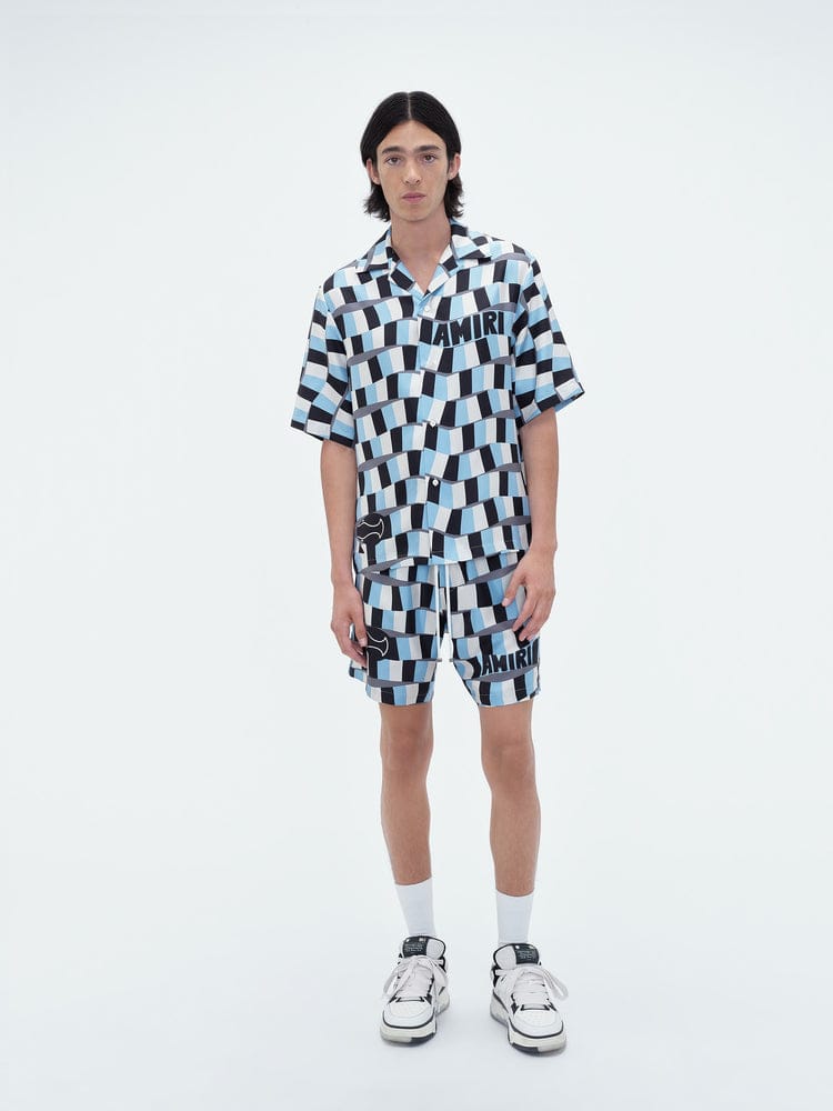 Premium Snake Check-Print Shirt  & Shorts