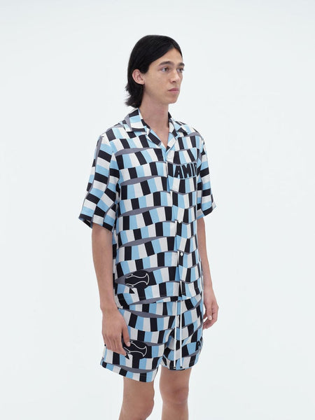 Premium Snake Check-Print Shirt  & Shorts