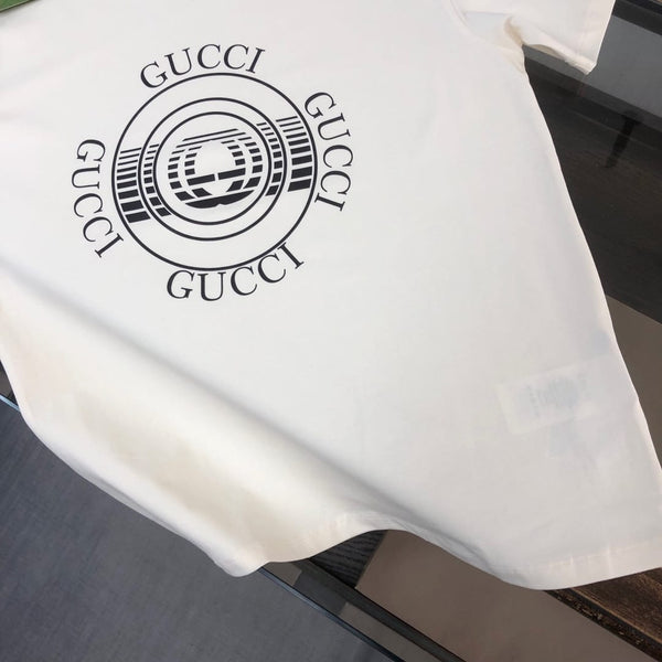 Premium Record Logo Print Drop Shoulder Tee