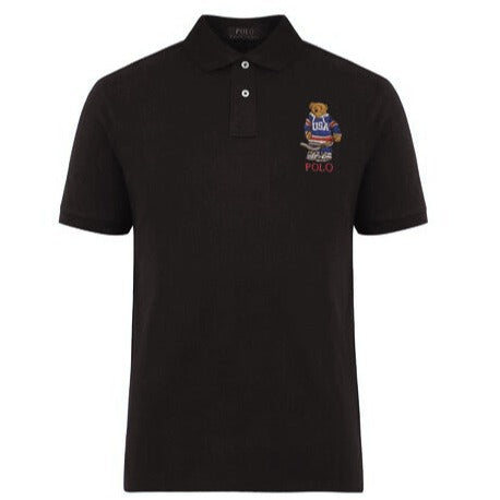 Luxurious Embroidered Bear Polo Tee