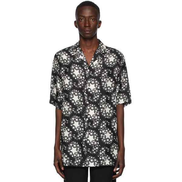 Luxury Star Print Oversized Bowling Shirt