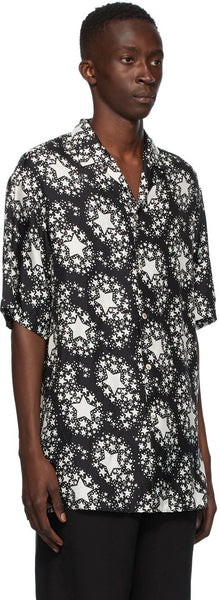 Luxury Star Print Oversized Bowling Shirt