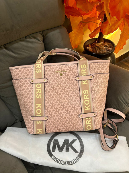 Premium Monogram-Print Tote Bag