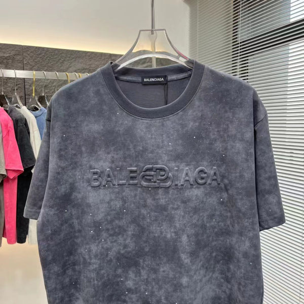 Men Premium Oversized  Embossed Logo Drop Shoulder Tee