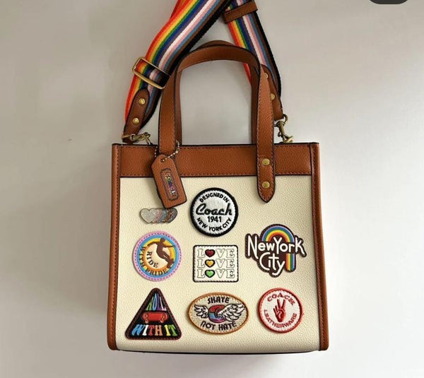 Luxury Patch Rainbow Tote Bag