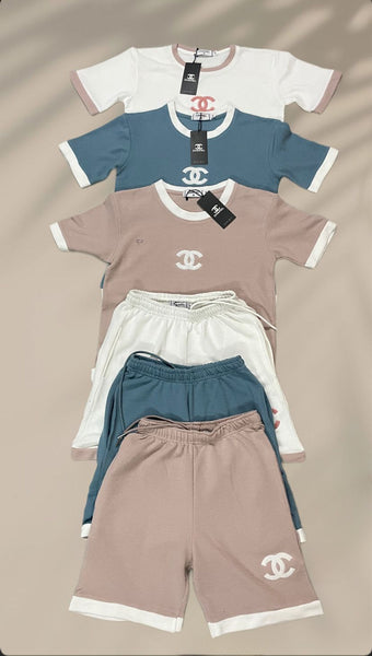 Fashionable Ladies Combo Short T-shirt Set