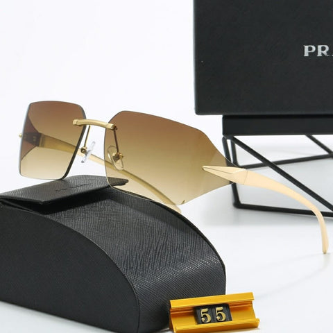 Fashionable Rimless Rectangle Sunglasses for Men