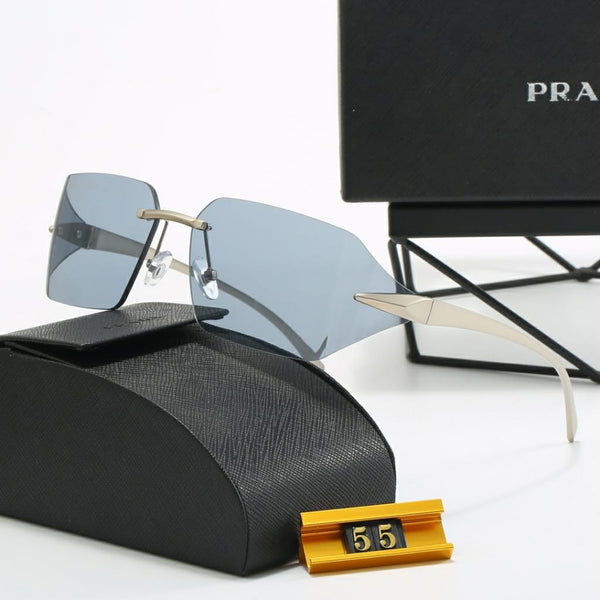 Fashionable Rimless Rectangle Sunglasses for Men