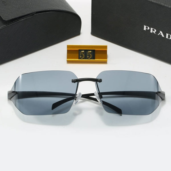 Fashionable Rimless Rectangle Sunglasses for Men