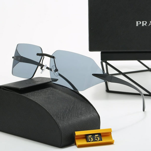 Fashionable Rimless Rectangle Sunglasses for Men