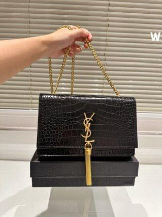 Small Tassel Black Shoulder Bag