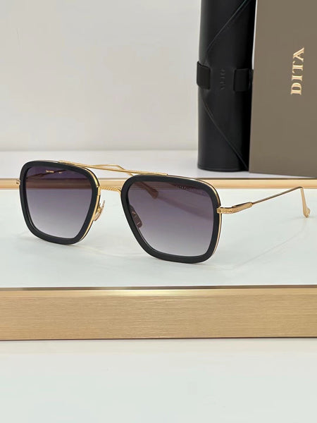 Luxury Thin Metal  Designer Square Fame Sunglass