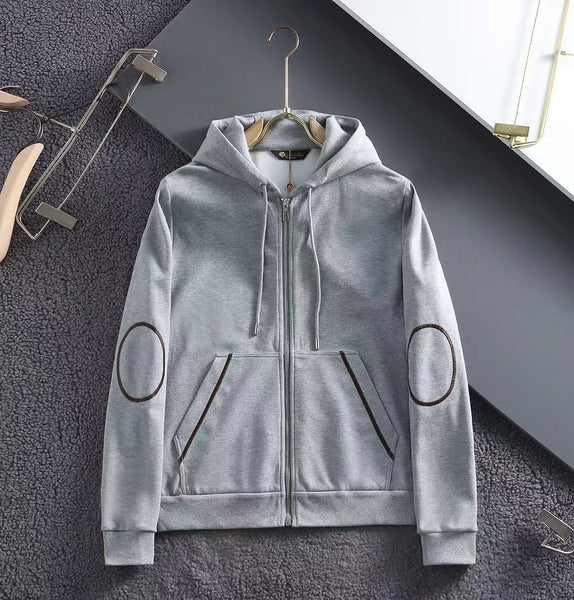 Panelled Zip-Front Hoodie For Men