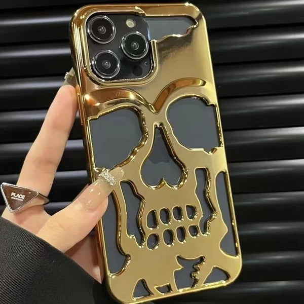 3D Electroplated Skull Case For iPhone 11, 12, 13 & 14 Series