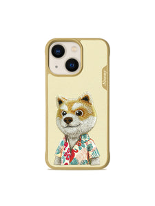 NIMMY 3D Embroidered Cute Pet Series Leather Case for iPhone 13 / 14 Series