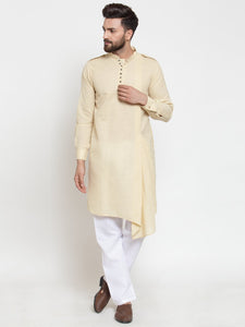 Designer Full Sleeve Linen Kurta Pajama Set