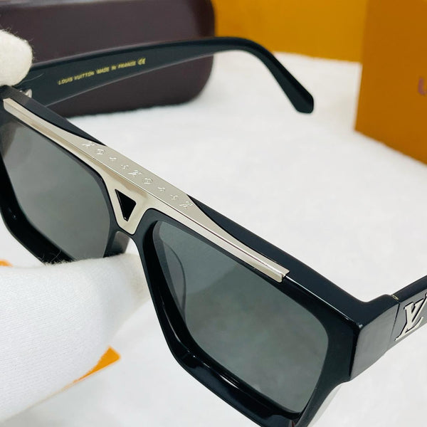 Men Premium Black Classic Square Retro Sunglasses