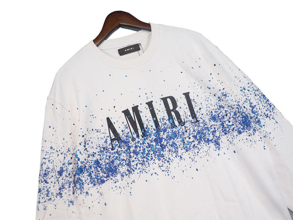 Latest Round-Neck Paint Print White Sweatshirt