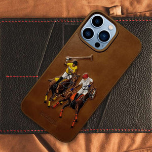 Santa Barbara Polo Jockey Garner Back Case Cover for Apple iPhone - Brown