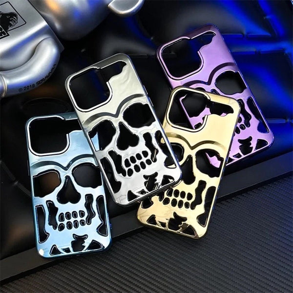 3D Electroplated Skull Case For iPhone 11, 12, 13 & 14 Series