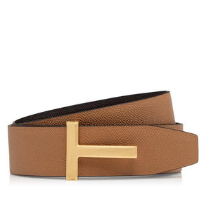 T Icon Buckle Changer  Leather Belt