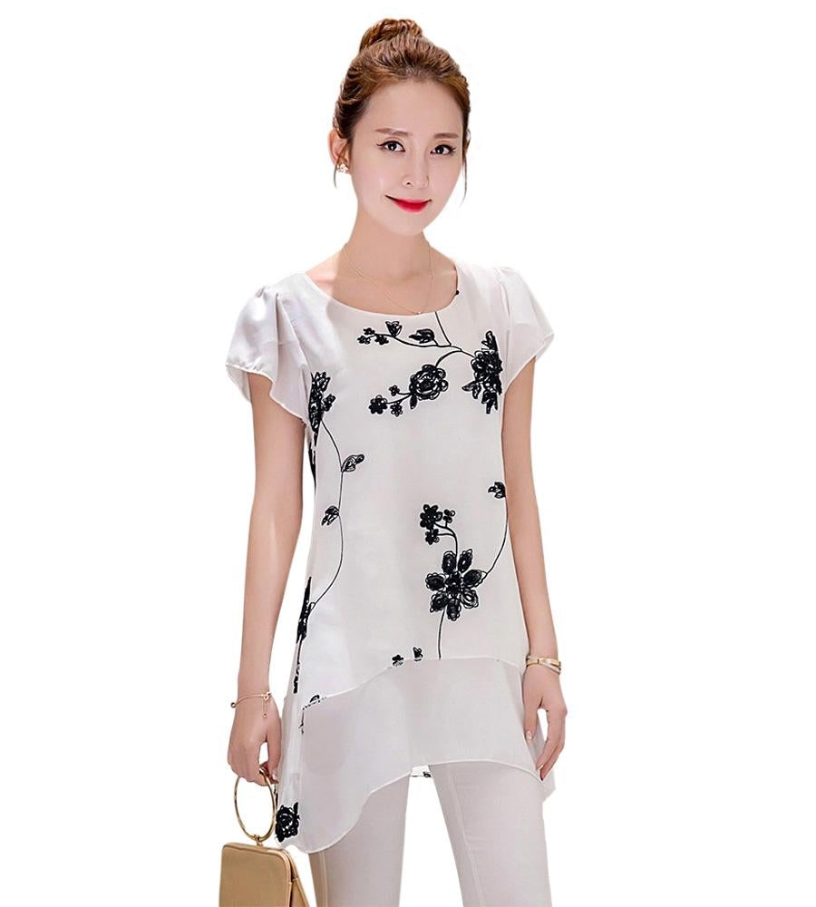 Casual White Half Sleeve top For women