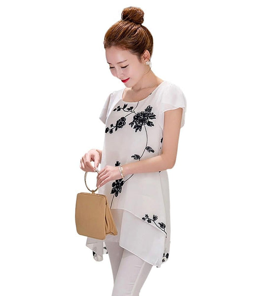 Casual White Half Sleeve top For women