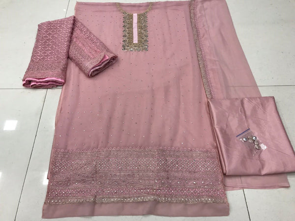 HEAVY NET EMBROIDERED DUPATTA WITH ORIGIONAL MIRROR HAND WORK KURTA SET